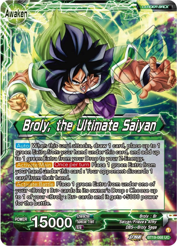 Broly // Broly, el Saiyan Supremo (BT19-068) [Ambición del Luchador] 