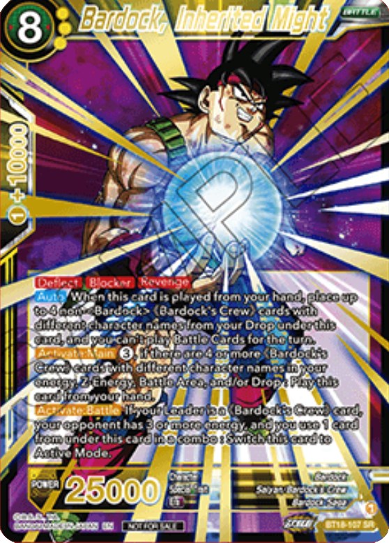 Bardock, Inherited Might (Top 32 de la Zenkai Cup 2022) (BT18-107) [Tarjetas de promoción del torneo] 