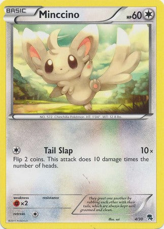 Minccino (30/4) [Blanco y negro: Kit de entrenamiento - Zoroark] 