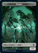 Spirit (001) // Spirit (002) Double-Sided Token [Innistrad: Crimson Vow Commander Tokens]-1