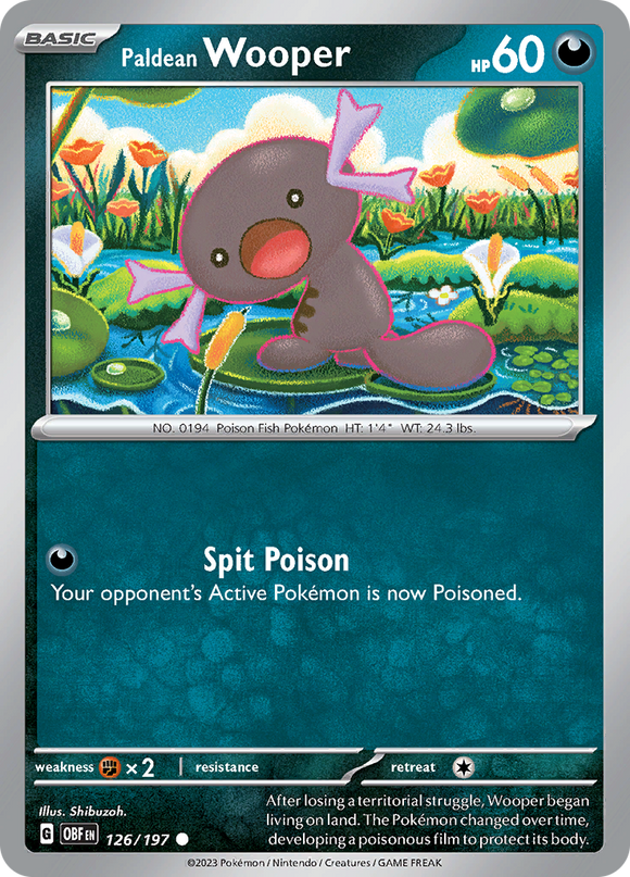 Paldean Wooper (126/197) [Scarlet &amp; Violet: Llamas de obsidiana] 