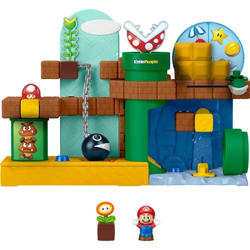 Fisher-Price Little People My Mario Adventure Playset, Musical Toddler Toy with 2 Figures