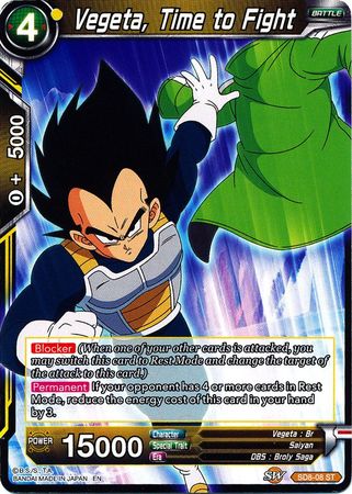 Vegeta, hora de luchar (Baraja inicial: Broly en ascenso) (SD8-08) [Destroyer Kings] 