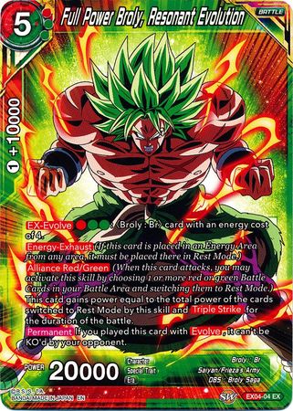 Broly de máxima potencia, evolución resonante (EX04-04) [Unity of Saiyans] 