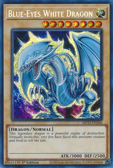 Dragón blanco de ojos azules [MP22-EN266] Prismático Secreto Raro 