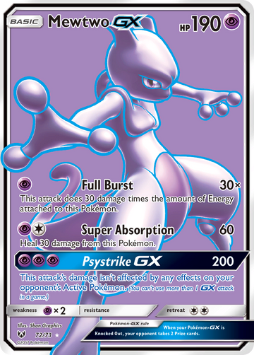Mewtwo GX (72/73) [Sol y Luna: Leyendas brillantes] 