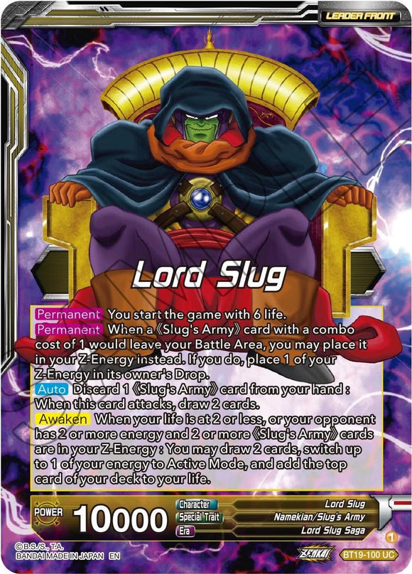Lord Slug // Lord Slug, en su mejor momento (BT19-100) [Ambición del luchador]