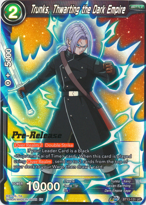 Trunks, frustrando al Imperio Oscuro (BT13-131) [Promociones previas al lanzamiento de Supreme Rivalry] 