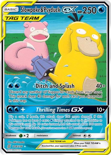 Slowpoke y Psyduck GX (218/236) [Sol y Luna: Mentes unificadas] 