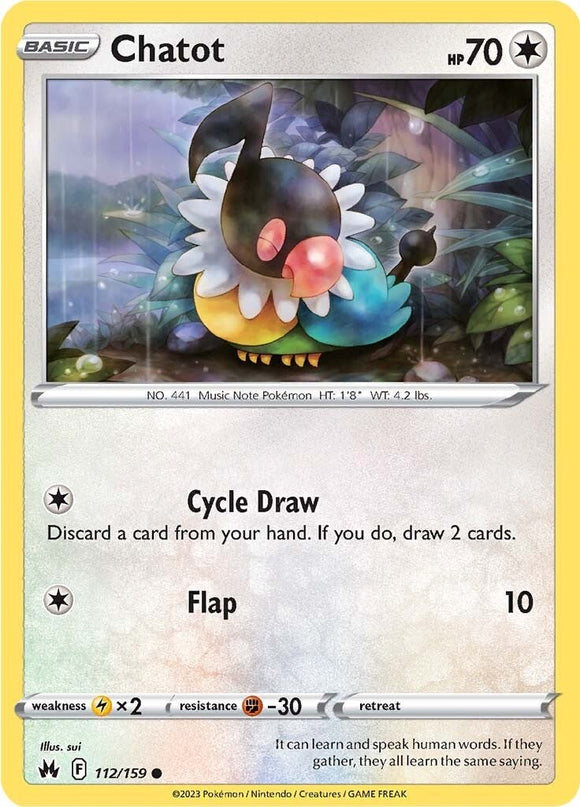 Chatot (112/159) [Espada y escudo: cenit de la corona] 