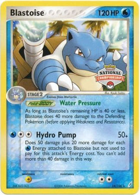 Blastoise (14/100) (Promoción del Campeonato Nacional) [EX: Guardianes de Cristal] 