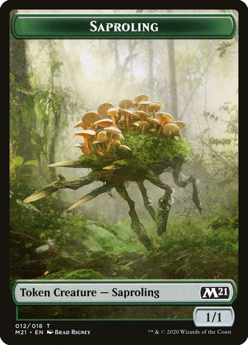 Dog // Saproling Double-Sided Token [Core Set 2021 Tokens] - 0