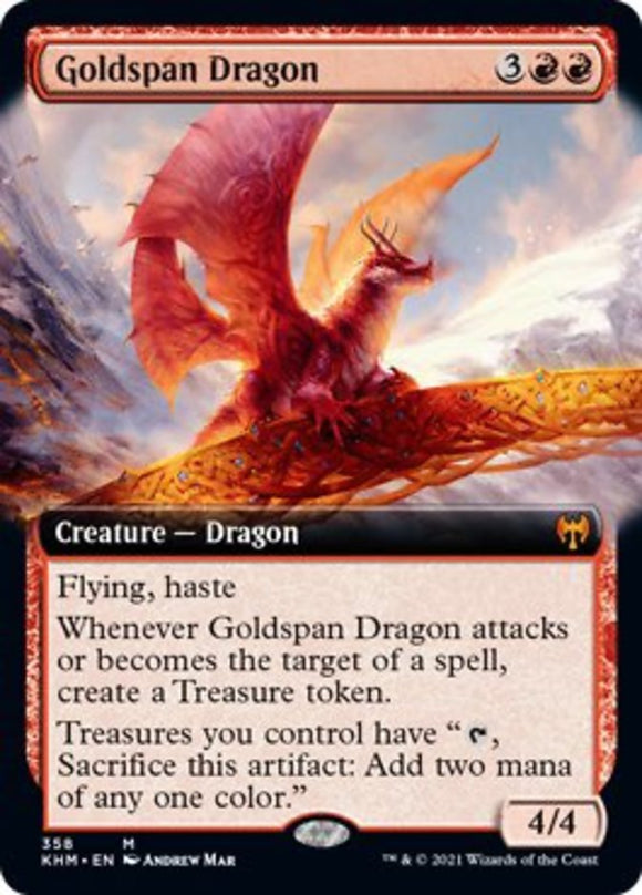 Dragón de Goldspan (ilustración ampliada) [Kaldheim] 