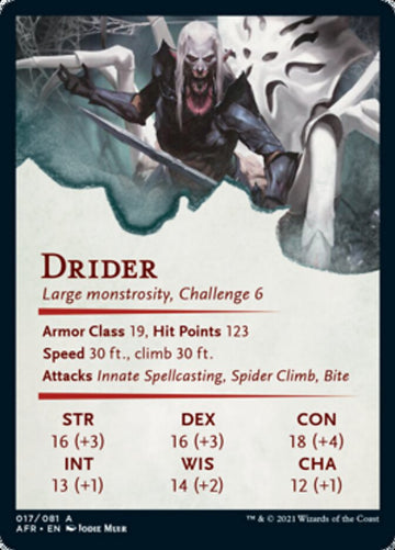 Drider Art Card [Dungeons & Dragons: Adventures in the Forgotten Realms Art Series] - 0