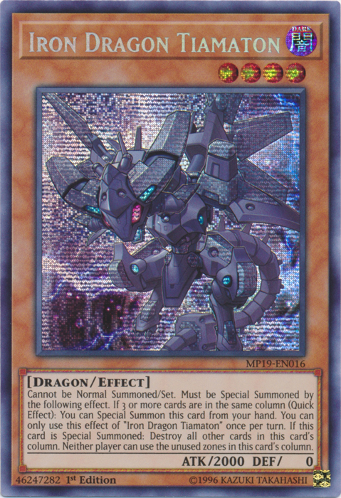Dragón de hierro Tiamaton [MP19-EN016] Prismático Secreto Raro 