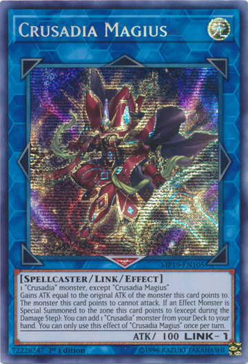 Crusadia Magius [MP19-EN105] Secreto Prismático Raro 