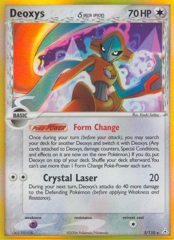 Deoxys (5/110) (Delta Species) [EX: Holon Phantoms] Moderately Played Holofoil