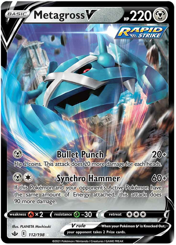 Metagross V (112/198) [Espada y escudo: reinado escalofriante] 