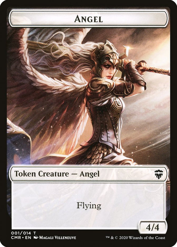 Ficha de doble cara de guerrero salamandra // Ángel [Fichas de leyendas de Commander] 
