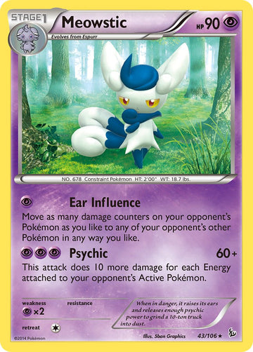 Meowstic (43/106) (Exclusivo del mazo temático) [XY: Flashfire] 