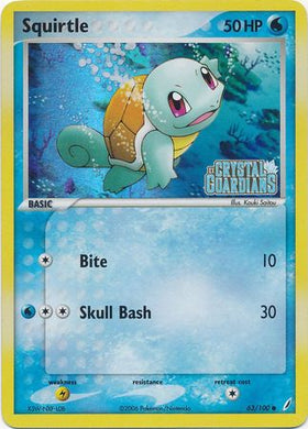 Squirtle (63/100) (Estampado) [EX: Guardianes de cristal] 