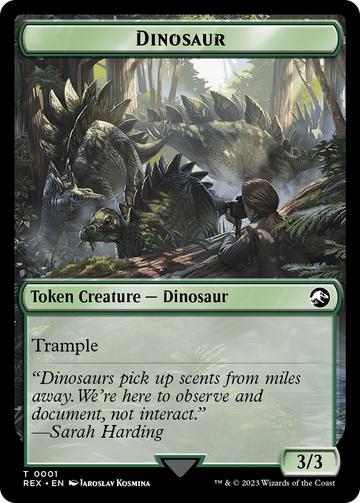 Copy // Dinosaur (0001) Double-Sided Token [The Lost Caverns of Ixalan Tokens] - 0
