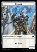 Servo // Knight Double-Sided Token [Commander Masters Tokens]-2
