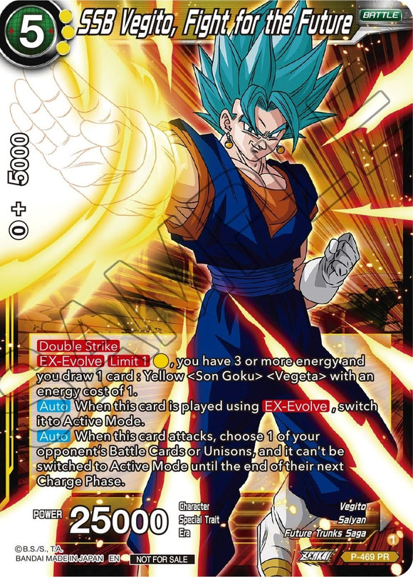 SSB Vegito, lucha por el futuro (Z03 Dash Pack) (P-469) [Tarjetas de promoción] 