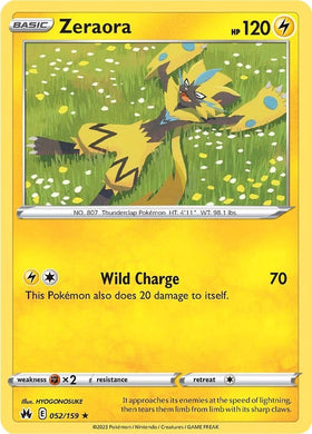 Zeraora (052/159) [Espada y escudo: corona cenit] 