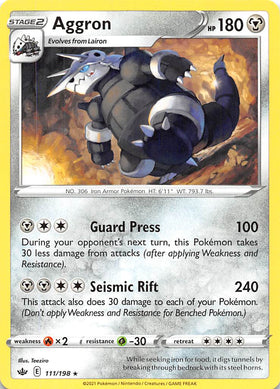 Aggron (111/198) [Espada y escudo: Reinado escalofriante] 