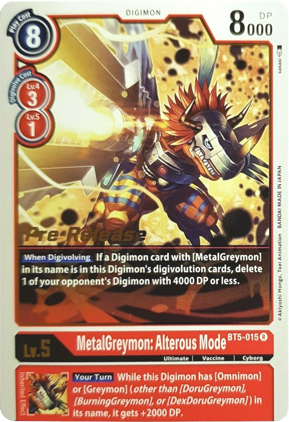 MetalGreymon: Alterous Mode [BT5-015] [Promociones previas al lanzamiento de Battle of Omni] 