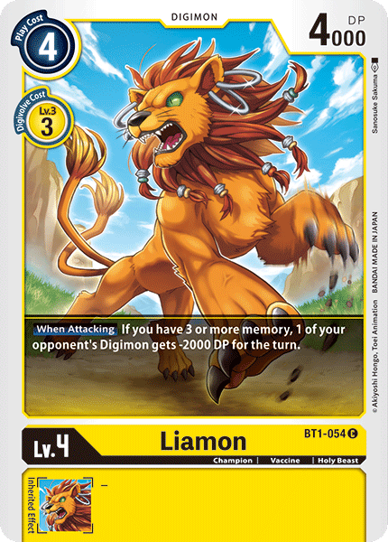 Liamon [BT1-054] [Lanzamiento de la versión especial Booster 1.0] 