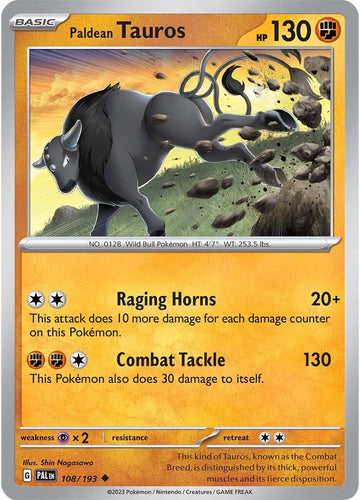 Paldean Tauros (108/193) [Escarlata y violeta: Paldea evolucionó] 