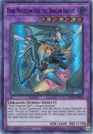 Chica maga oscura, la caballero dragón (arte alternativo) (verde) [DLCS-EN006] Ultra rara 