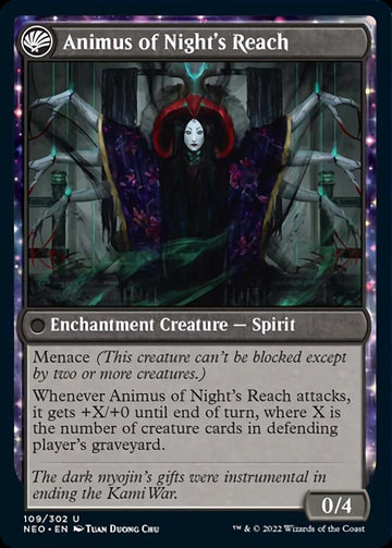 The Long Reach of Night // Animus of Night's Reach [Kamigawa: Neon Dynasty] - 0
