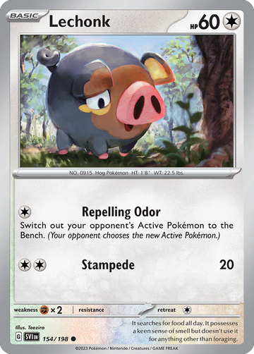 Lechonk (154/198) (Exclusivo de la baraja temática) [Scarlet &amp; Violet: Base Set] 