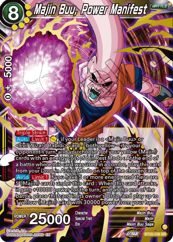 Majin Buu, Poder Manifiesto (BT20-106) [Poder Absorbido] 