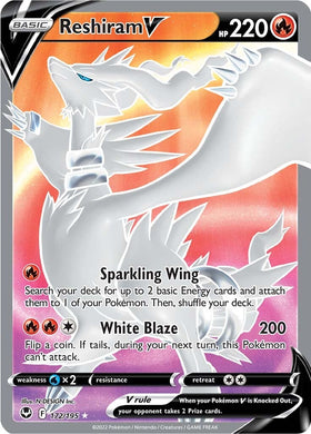 Reshiram V (172/195) [Espada y escudo: Tempestad de plata] 