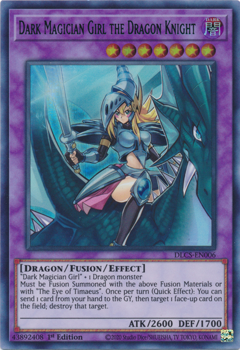 Chica maga oscura, la caballero dragón (azul) [DLCS-EN006] Ultra rara 