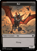 Bat // Warren Warleader Double-Sided Token [Bloomburrow Tokens]-1