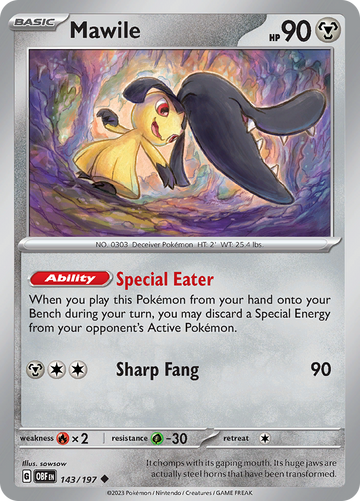 Mawile (143/197) [Escarlata y Violeta: Llamas de obsidiana] 