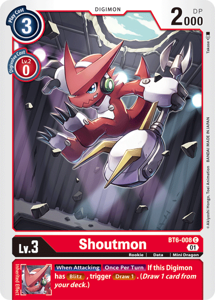 Shoutmon [BT6-008] [Doble Diamante] 