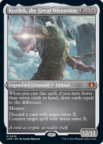 Kozilek, la Gran Distorsión (Grabado en papel metalizado) [Commander Masters] 