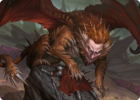 Tarjeta de arte de Manticore [Serie de arte de Dungeons &amp; Dragons: Adventures in the Forgotten Realms] 