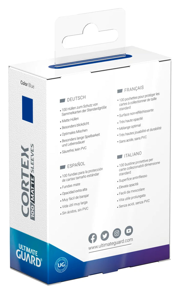 Ultimate Guard: Cortex - Matte Blue Standard Size Card Sleeves (100)