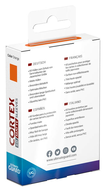 Cortex Sleeves Matte Japanese Size (60) - Orange - 0