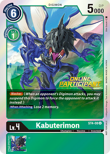 Kabuterimon [ST4-08] (Participante en línea) [Mazo inicial: Promociones Giga Green] 