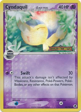 Cyndaquil (45/101) (Especie Delta) (Estampado) [EX: Dragon Frontiers] 