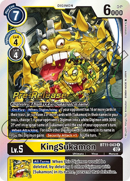 KingSukamon [BT11-043] [Promociones previas al lanzamiento de la fase dimensional] 