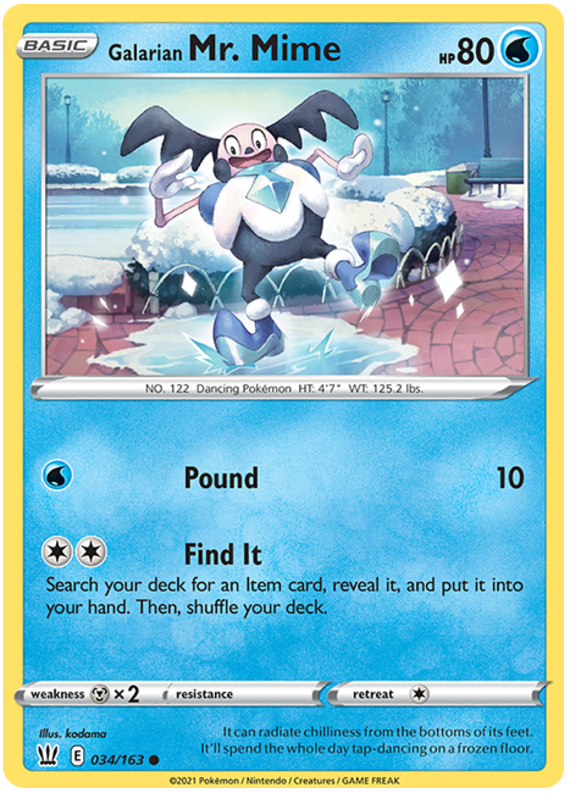 Mr. Mime de Galar (034/163) [Espada y escudo: estilos de batalla] 